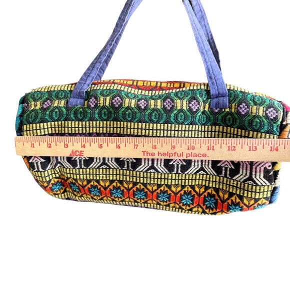 Embroidered Weekend Carry on Travel Duffel Bag Womens Multicolor Bohemian Boho - Picture 7 of 9